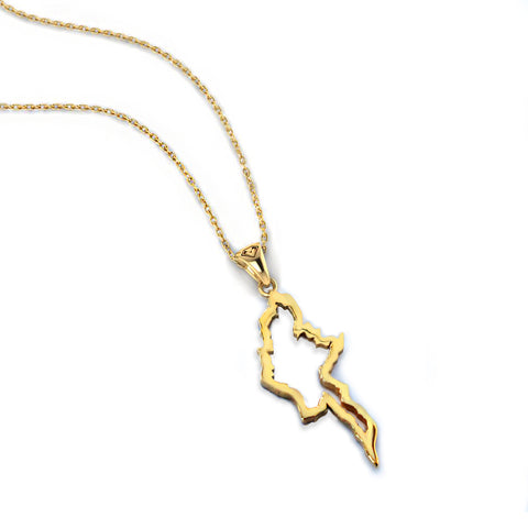 Myanmar Map Necklace (Large)
