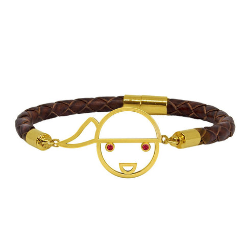 Bamar Brown Leather Bracelet (M)