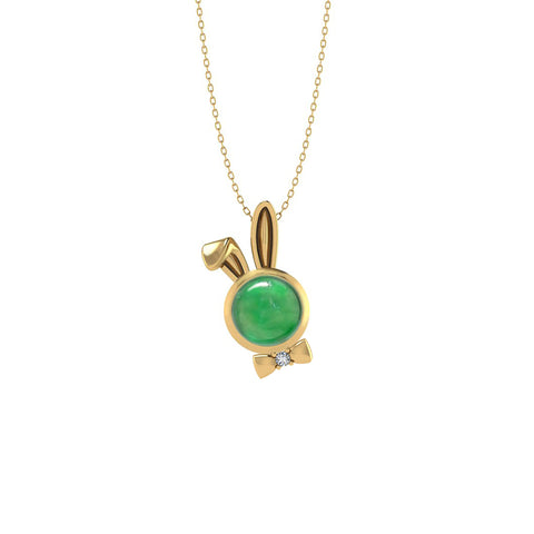 Bunny with Bow Necklace