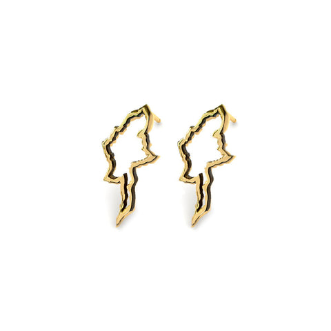 Myanmar Map Earrings