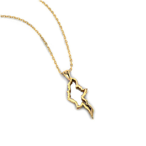 Myanmar Map Necklace (Small)