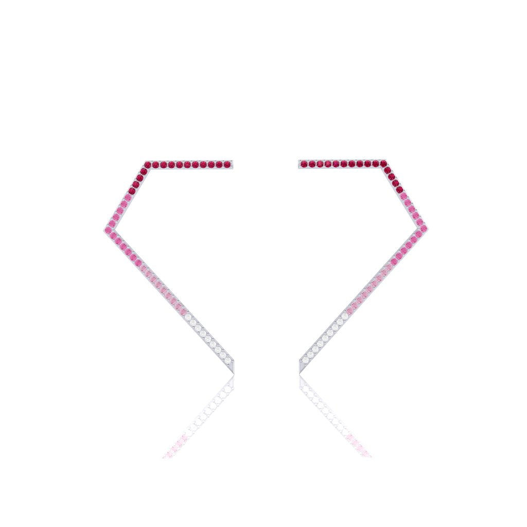 Split Pave' Earrings