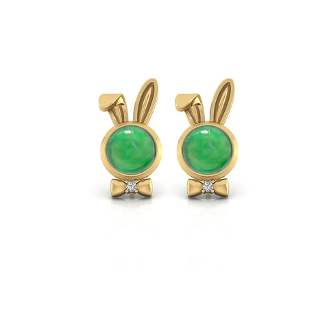 Bunny with Bow Earrings